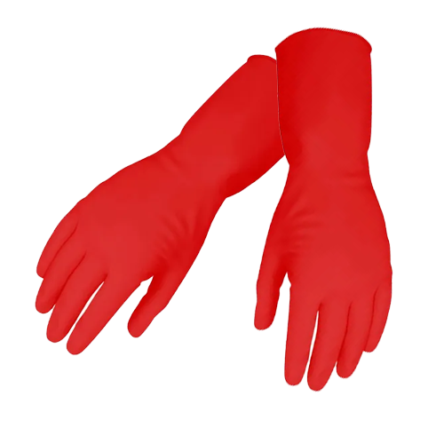 guantes rojos